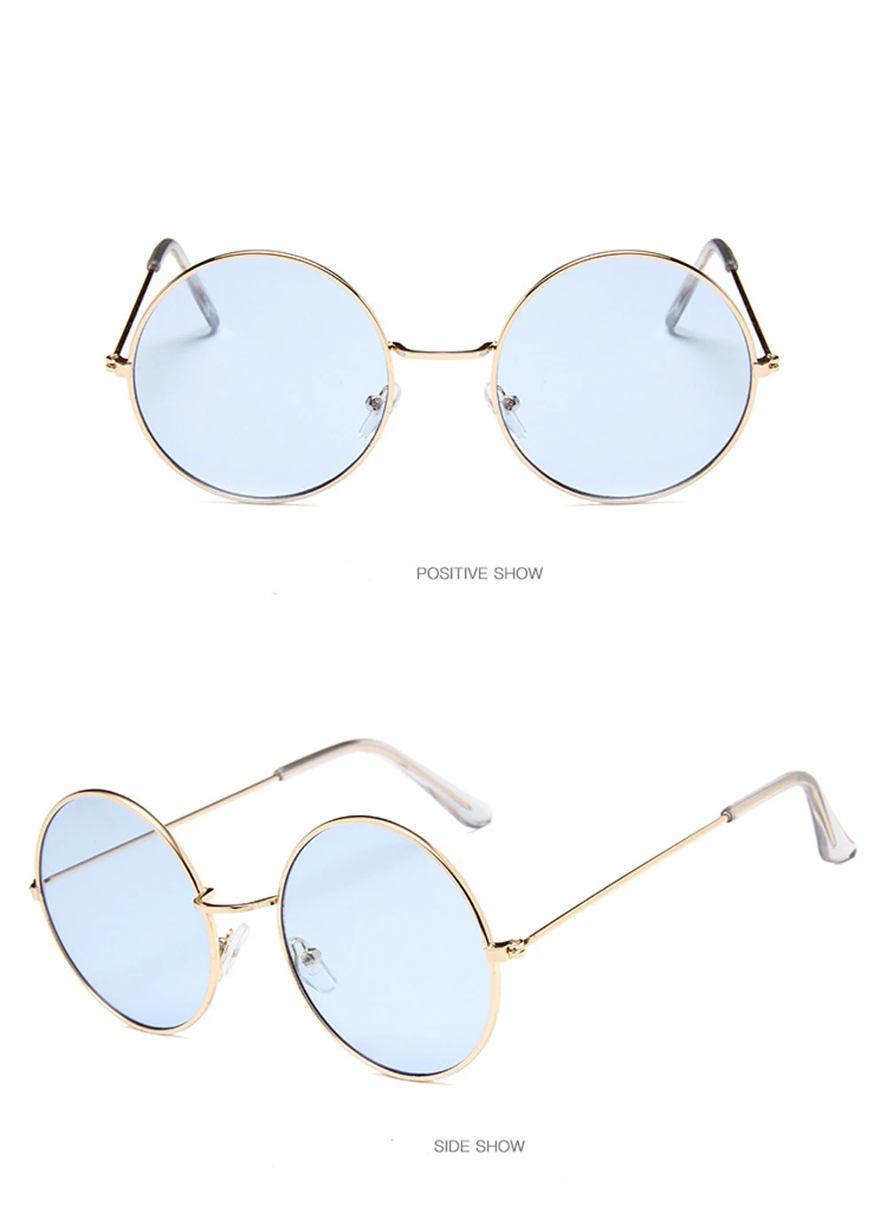 MUSELIFE 2026 Runde Damen-Sonnenbrille UV400 Retro Metall-Sonnenbrille mit Verlaufsgläsern Vintage-Spiegel Luxus-Brillen – Detail 10