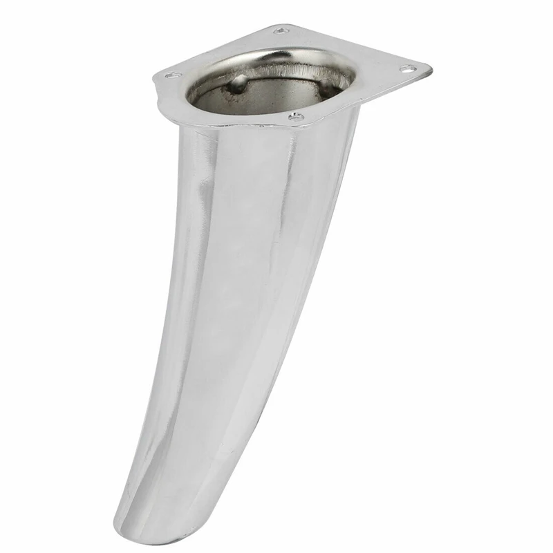 130mm Height Metal Screw Mounted Cabinet Leg Feet Stand Silver Tone