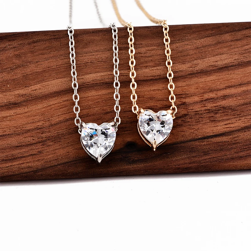 Sumeng-女の子のためのハート型のペンダントネックレス, - Fashion Women Picture のレビューと価格