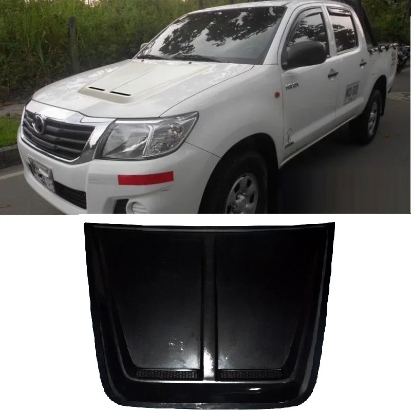 CITYCARAUTO EXTERIOR PARTS BUG SHIELDS HOODS SCOOP COVER HEAD SCOOP STICKERS FIT FOR HILUX VIGO 2010-2014 CAR FREE SHIP