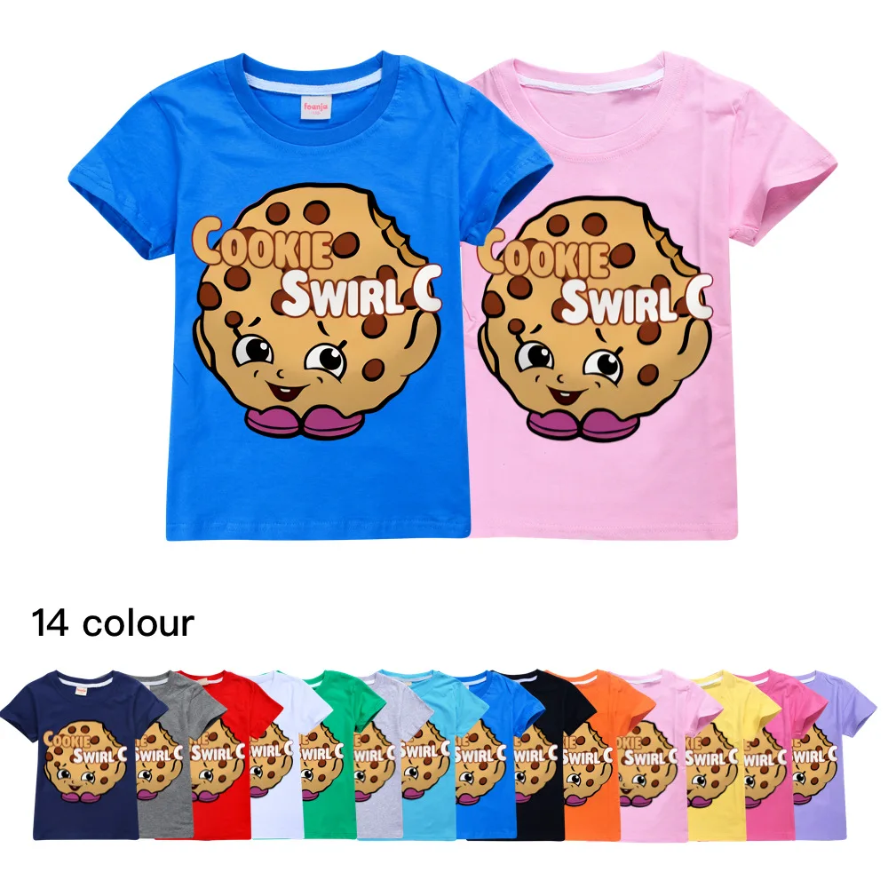 

Girl Clothes COOKIE SWIRL C Fashion Kids Wear Cotton Summer Casual Tops Boys Short-sleeved T-shirts Toddler Shirts Baby Boy Tops