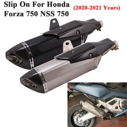 Slip On For Honda Forza NSS 750 Forza750 NSS750 Motorcycle Exhaust Escape Modified Mid Link Pipe Carbon Fiber Muffler DB Killer