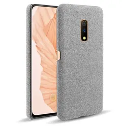 Cloth Cases For OPPO K3 Realme X Case Slim Retro Cloth Hard Cover For OPPO Realme X RMX1901 OppoK3 CPH1955 CUN-AL00 Coque Funda