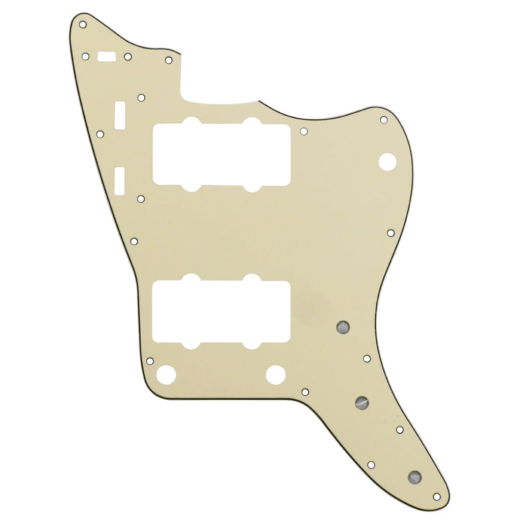 1PCS Black/Cream Electric Guitar Pickguard Jazzmaster Pickguard Scratch Plate for MIJ Japan Jazzmaster Style Guitar Accessories