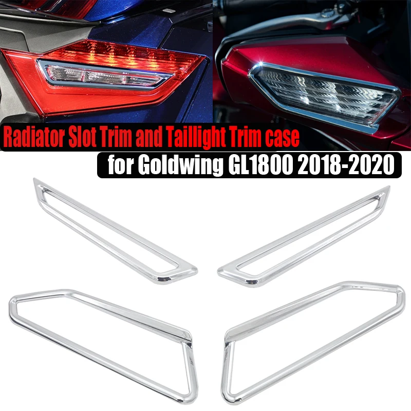 

Motorcycle Chrome Decorative Cover Mirror Surround and Taillight Trim Case for HONDA Goldwing GL1800 2018+ Up