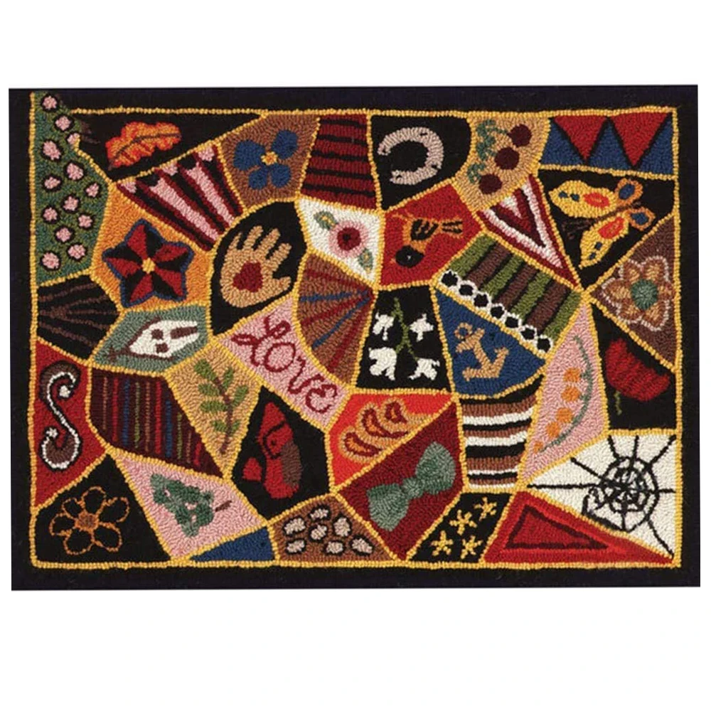 

Набор для вязания крючком и подушкой, коврик «сделай сам», размер 110x78 см