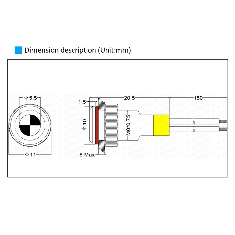 IP62 Waterproof Colorful Flashing LED Metal Warning Indicator Light 8mm Blink Pilot Signal Lamp 3V 6V 12V 24V 36V DC with Wire