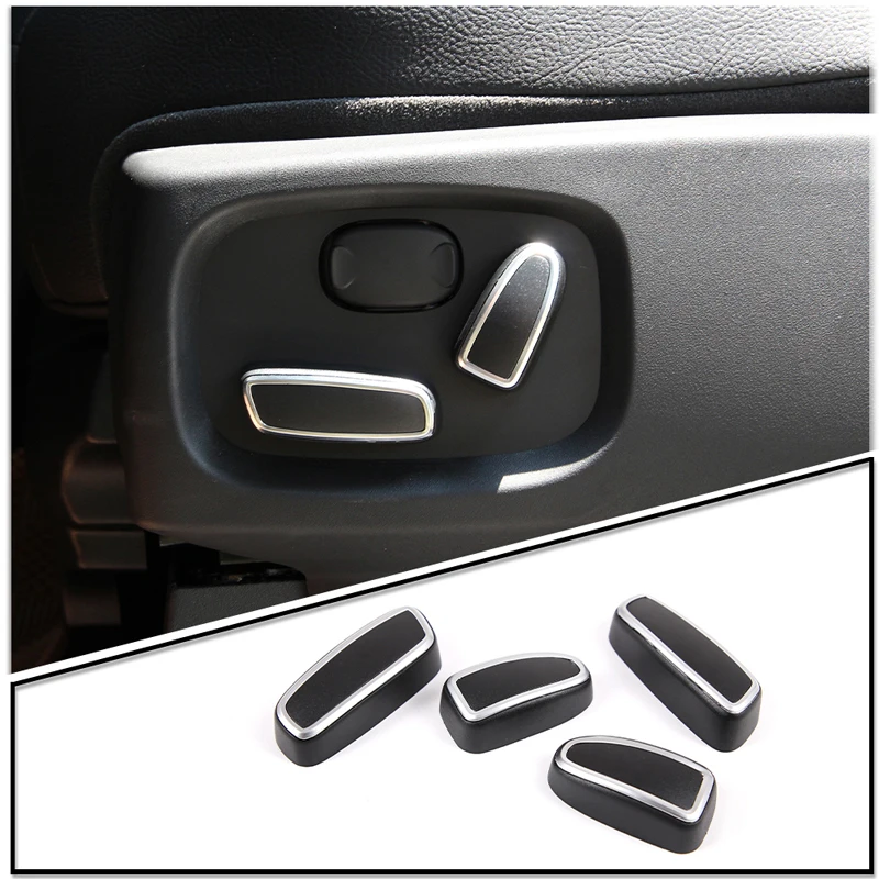 4pcs Car Seat Adjustment Switch Knob Cover Trim Accessories For Land Rover Discovery 4 Range Rover Sport Evoque Car Styling