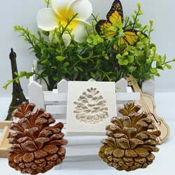 Silicone Mold Christmas Pine Cones Resin Kitchen Cake Baking Tool DIY Pastry Chocolate Fondant Moulds Dessert Lace Decoration