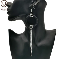 UKEBAY NEW Long Drop Earrings For Women Rubber Jewelry Boho Accessories Round Statement Earrings Wedding Gift Handmade Jewellery