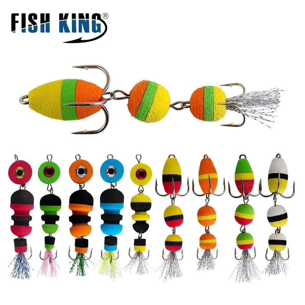 FISH KING MANDULA Insect Soft Fishing Lures With Jig Head 7.5cm 9cm Multi Jointed SwimBait Artificial Bait Wobbler