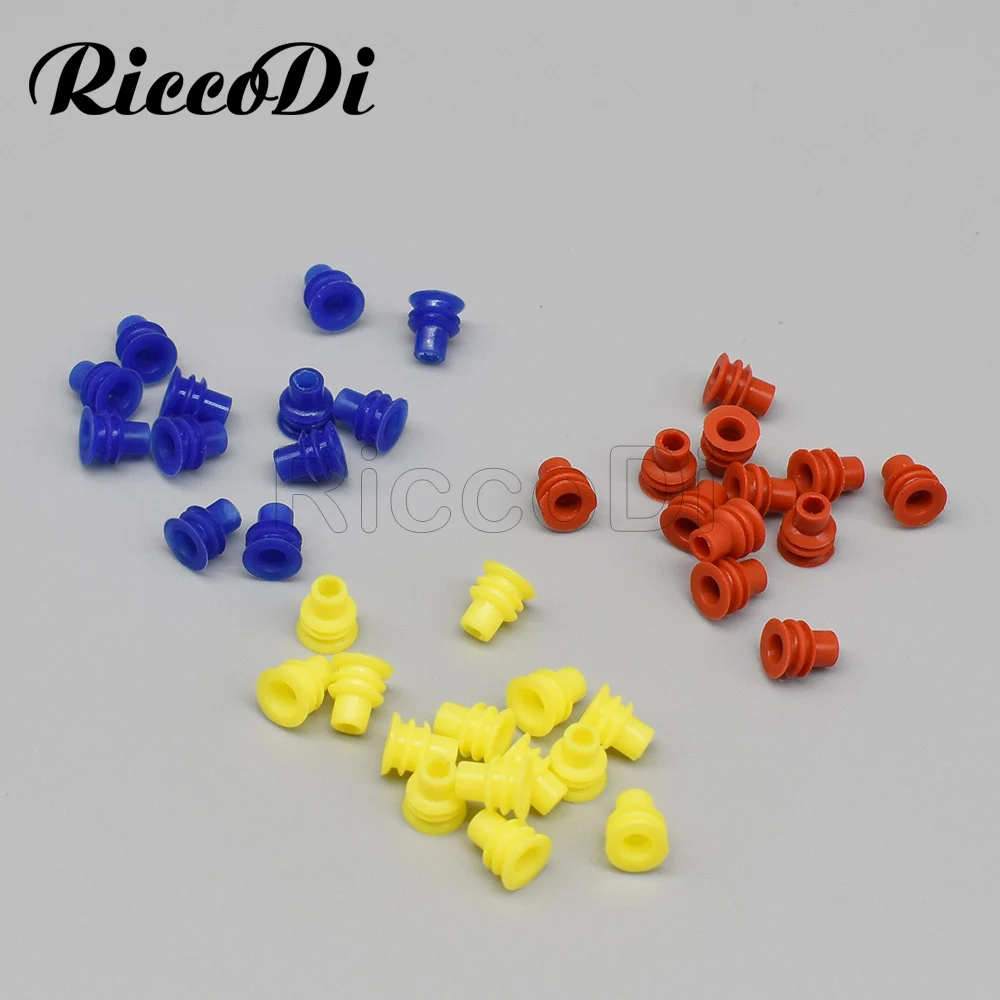 100-1000Pcs Red Blue Yellow Auto Wire Connector Rubber Seal Super Waterproof Silicone Wire Seals 281934-2 For Tyco 1.5 Series