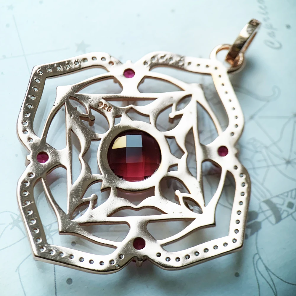Wisiorek CHAKRA korzeniowa Brand New Vintage Fashion 925 Sterling Silver Biżuteria Europa Akcesoria Prezent dla kobiet dziewczyn — zdjęcie 5