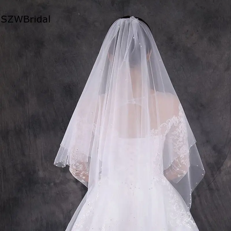 

Tulle Wedding Veils 2024 White Ivory veil brides wedding accessories Sexy Velos de novia Welon katedralny Bodas