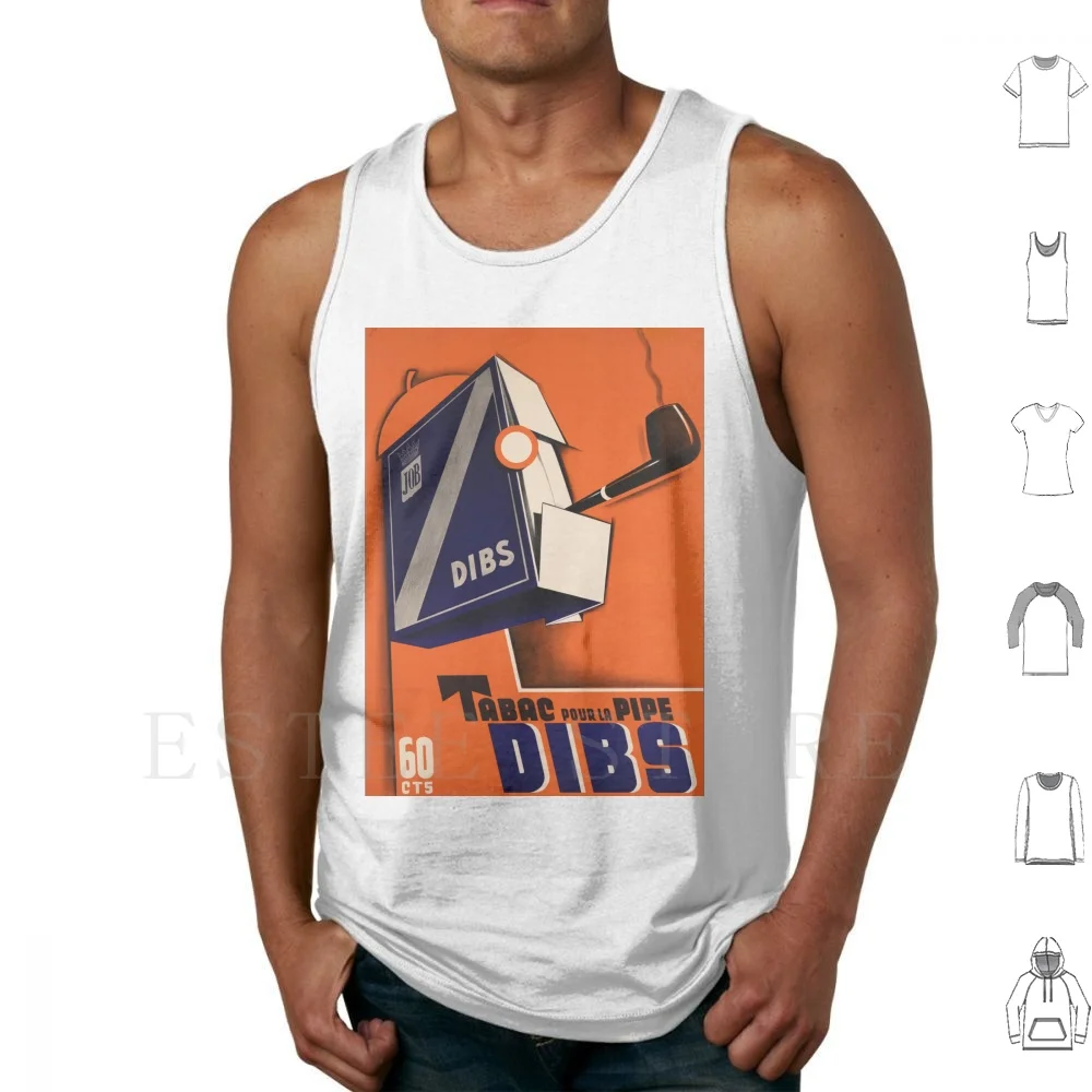 Noel Fontanet-Tabac Pour La Pipe Dibs, 1932, cartel Art Deco camisetas sin mangas chaleco sin mangas 1920s 1920s 1930s arte