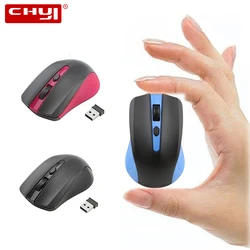 CHYI Wireless Mini Computer Mouse 2.4Ghz Usb Optical Ergonomic Arc PC Mause Cordless Portable Small 3d Mice For Laptop Notebook