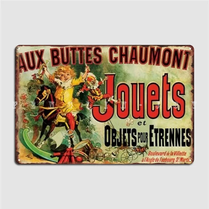 Постер Aux Buttes Chaumont для друзей, общественных домен, металлический плакат, персонализированная пещера, паб, Настенный декор, клувечерние, жестяной плакат