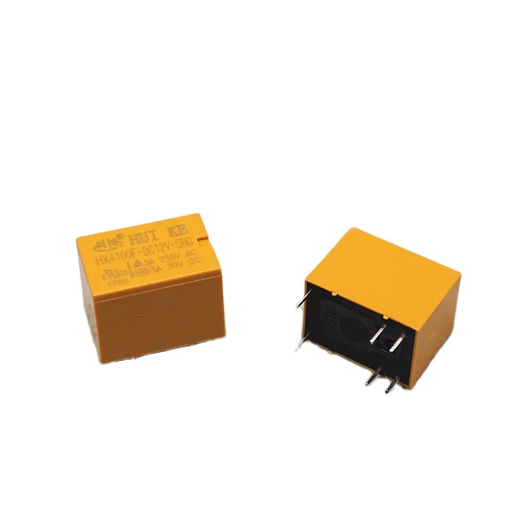 

100PCS HK4100F-DC12V-SHG 12V relay 3A 250VAC 6PIN HUIKE HK4100F DC12V SHG Free shipping