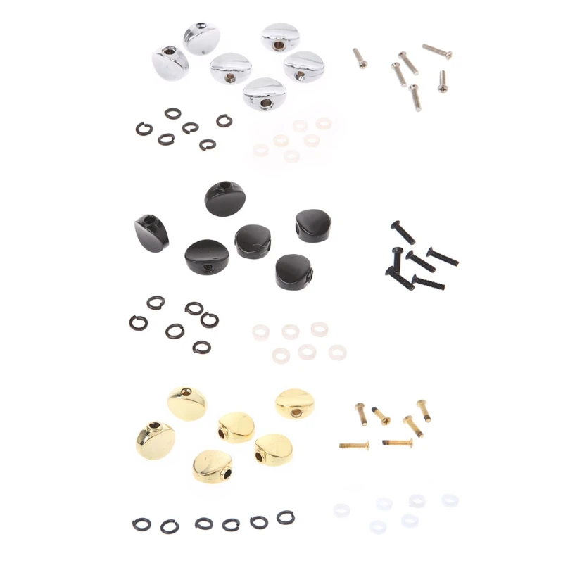 Chevilles de réglage de guitare, accessoires, 6 pièces, tête de Machine, boutons métalliques, pièces de rechange