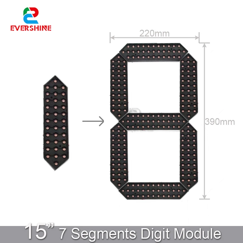 15นิ้ว LED Segment กันน้ำหมายเลขดิจิตอลโมดูลสำหรับกลางแจ้ง Gas Station Ultra ความสว่างขนาดใหญ่จอแสดงผล