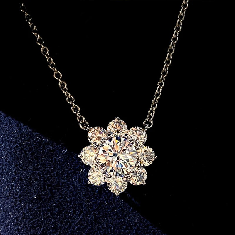 Huitan Luxus Blumen Halskette mit aaa Zirkonia Temperament süße Frauen Halsketten Ewigkeit Hochzeits schmuck Trend