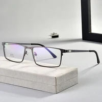 BCLEAR-Marco de gafas ópticas de aleación de llanta completa, bisagra de resorte Flexible, gafas casuales de negocios para hombres, gafas de moda