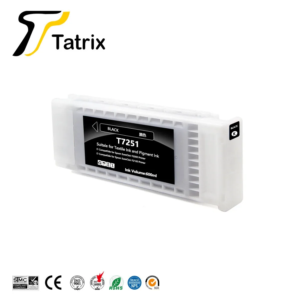 Tatrix T7251-T7254 T725A Textile ink Premium Color Compatible Ink Cartridge For Epson SureColor SC-F2000 F2000 F2100 Printer