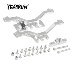 YEAHRUN Front/Rear Axle Reinforcement Black Alloy 4 Link Rod Axle Mount Set for Axial SCX10 Wrangler 90047 1/10 RC Crawler Car