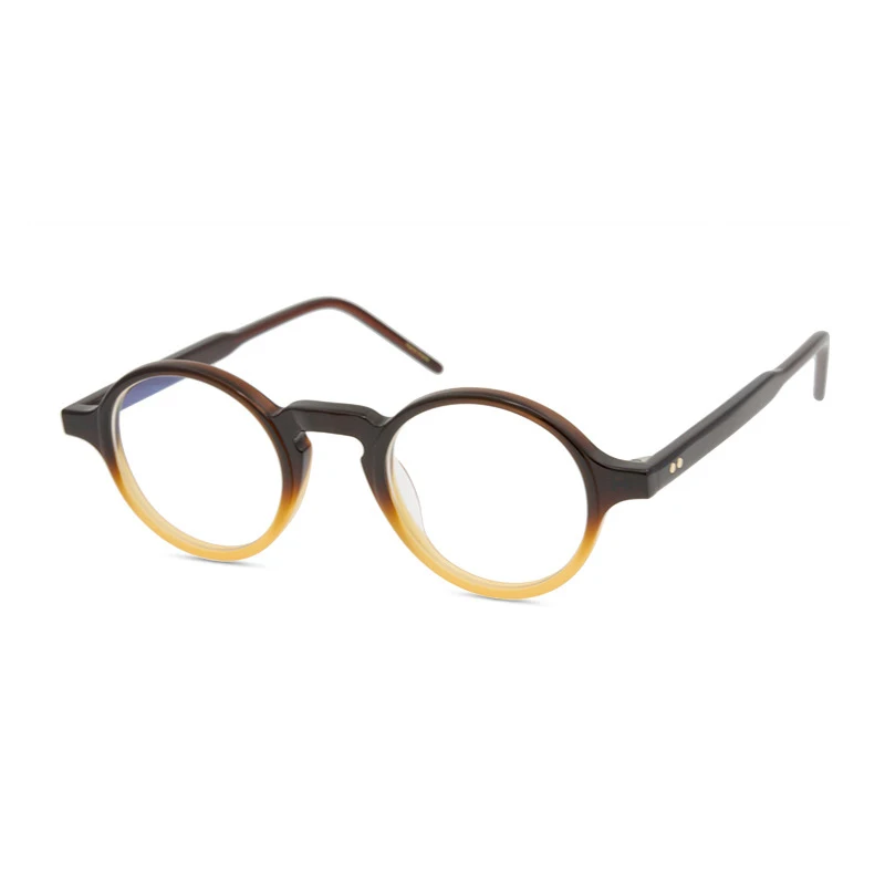 Belight Optical American Design Acetate Glasses  Men Prescription Eyeglasses Vintage Round Retro Optical Frame  Eyewear 9523