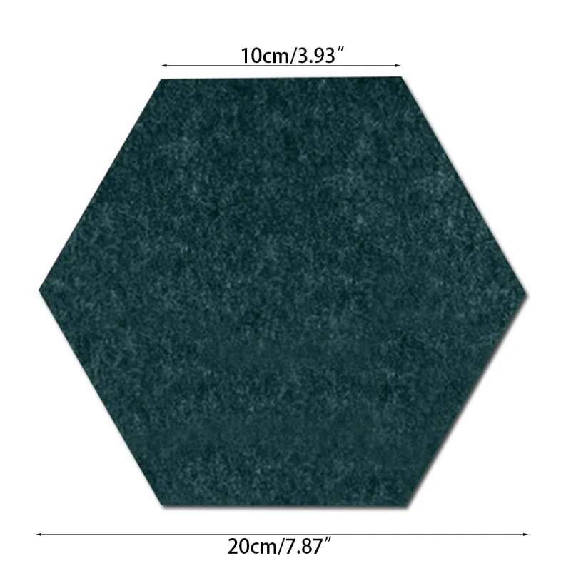 육각형 게시판 자체 접착 펠트 보드 직경 20cm DIY 사진 벽 장식 교실 주방 침실 카페