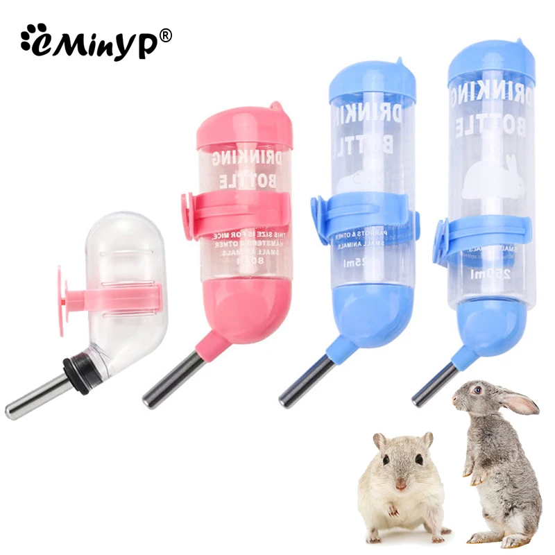 Hamster Water Bottle Cage Kennel Hanging Drinking Dispenser For Bunny Guinea Pig Leakproof Automatic Feeding Device 60/125/250ML