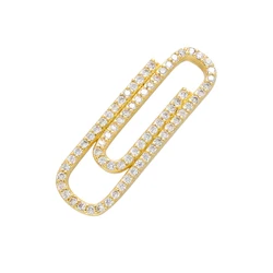ZHUKOU Gold color Paperclip Bracelet Connector Women DIY Handmade Bracelet Necklace Jewelry Accessories Wholesale VS472