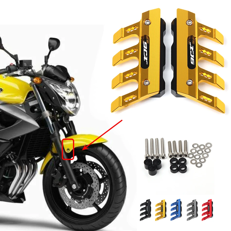 With Logo For YAMAHA xj6 Motorcycle Mudguard Front Fork Protector Guard Block Front Fender Anti-fall Slider Accessories