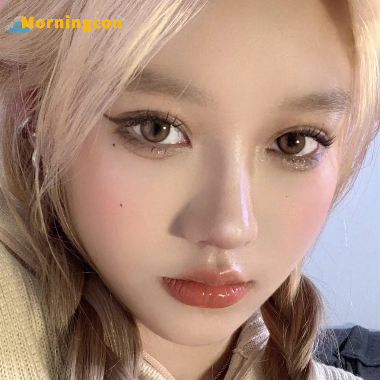 MORNINGCON NINI Brown Myopia Prescription Soft Colored Contact Lenses For Eyes Small Beauty Pupil Make Up Natural Yearly