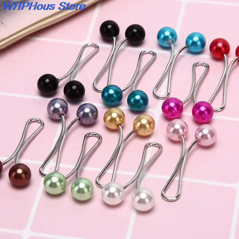 12pcs/lot Drop Pearls Muslim Women Shawl Scarf Lady Scarves Hijab Clips Pearl Brooch Pins Pin