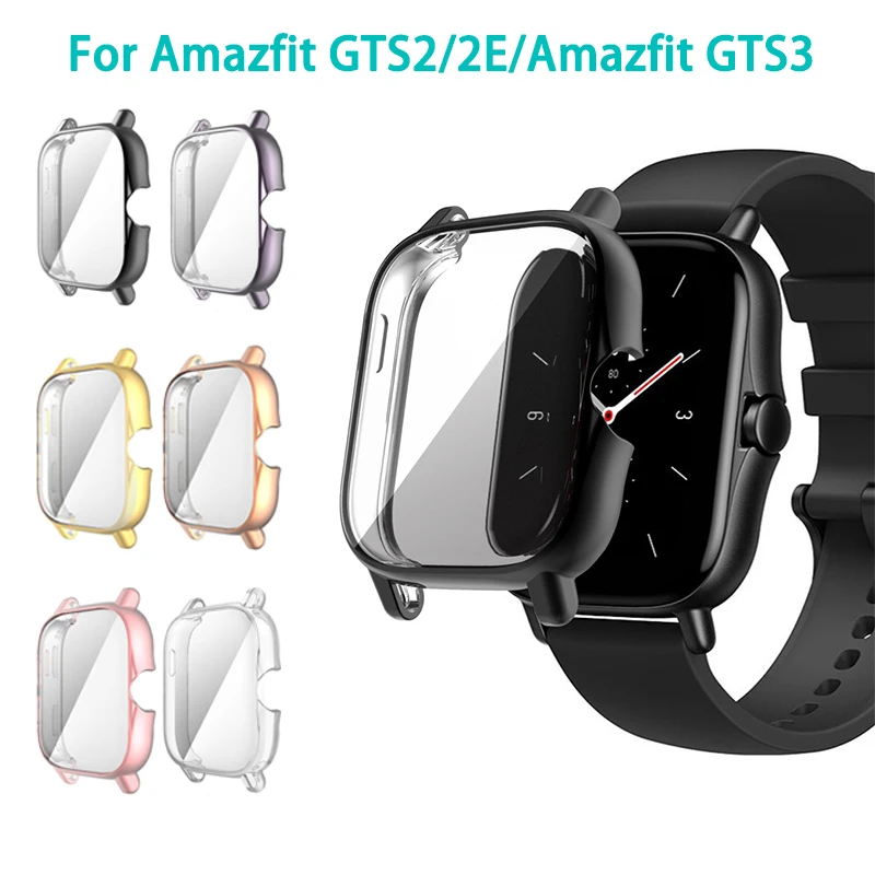 TPU Protective Cover For Amazfit GTS 2/GTS 3/GTS 4 Screen Protector Case For Huami Amazfit BIP/GTS2e/GTS3 Watch Protection Shell