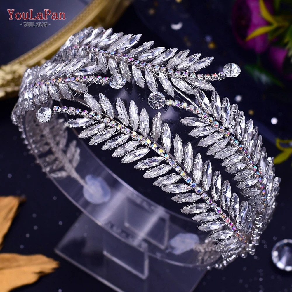 Youlapan HP419 Crystal Bridal Hoofdband Strass Tiara Vrouw Hoofddeksel Bruiloft Haar Accessoires Banket Haar Sieraden Kroon