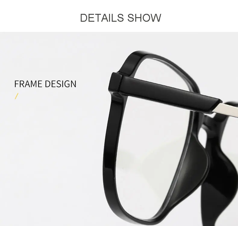 Retro Kunststoff Brillen Rahmen Unisex Vollrand Brillen Anti Blue Ray Myopie Gläser Neue Ankunft Heißer Verkauf Brille – Detail 5