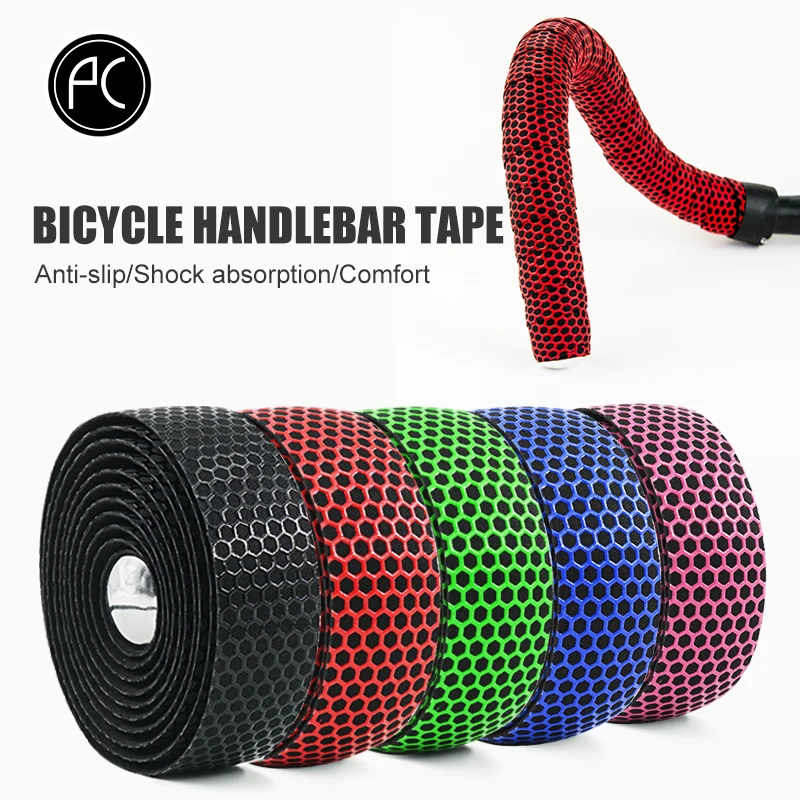 PCycling – ruban de guidon de vélo de route, ceinture perforée en cuir PU, respirant, doux, bande de guidon de vélo vtt, ceinture d'engrenage fixe