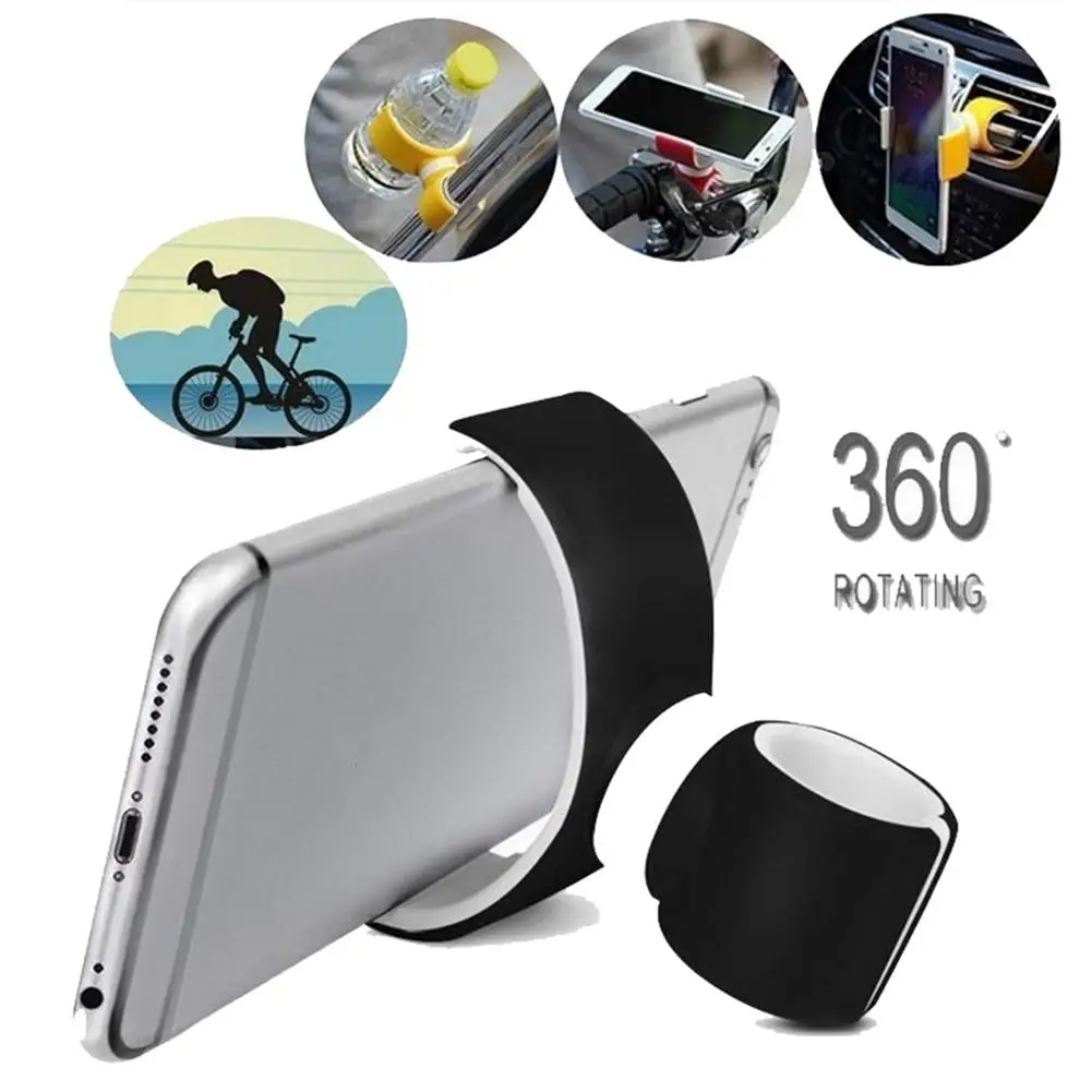 Mobile Phone Stands Holders Mini 360 Degree Universal Car Air Vent Mount Bicycle Phone Bracket Holder Stand Phone Bracket