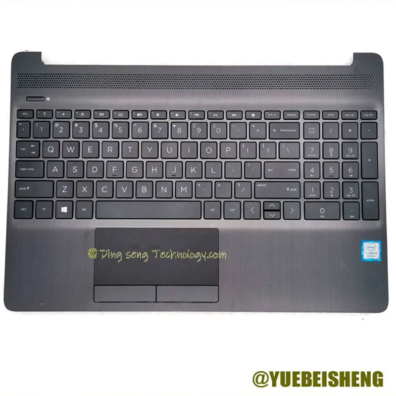 

YUEBEISHENG 96%New For HP 15S-DU 15S-DY 15-DW TPN-C13915 DY palmrest US Keyboard Upper cover Touchpad