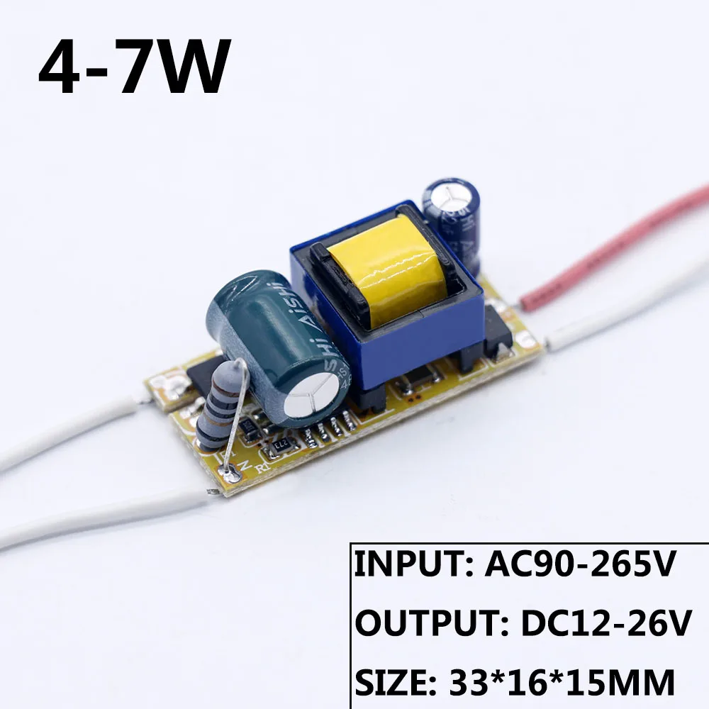 Controlador LED 1W 3W 4W 6W 9W 10W 13W 15W 16W 18W 300mA adaptador de fuente de alimentación LED 350mA 90-265V transformadores de iluminación para