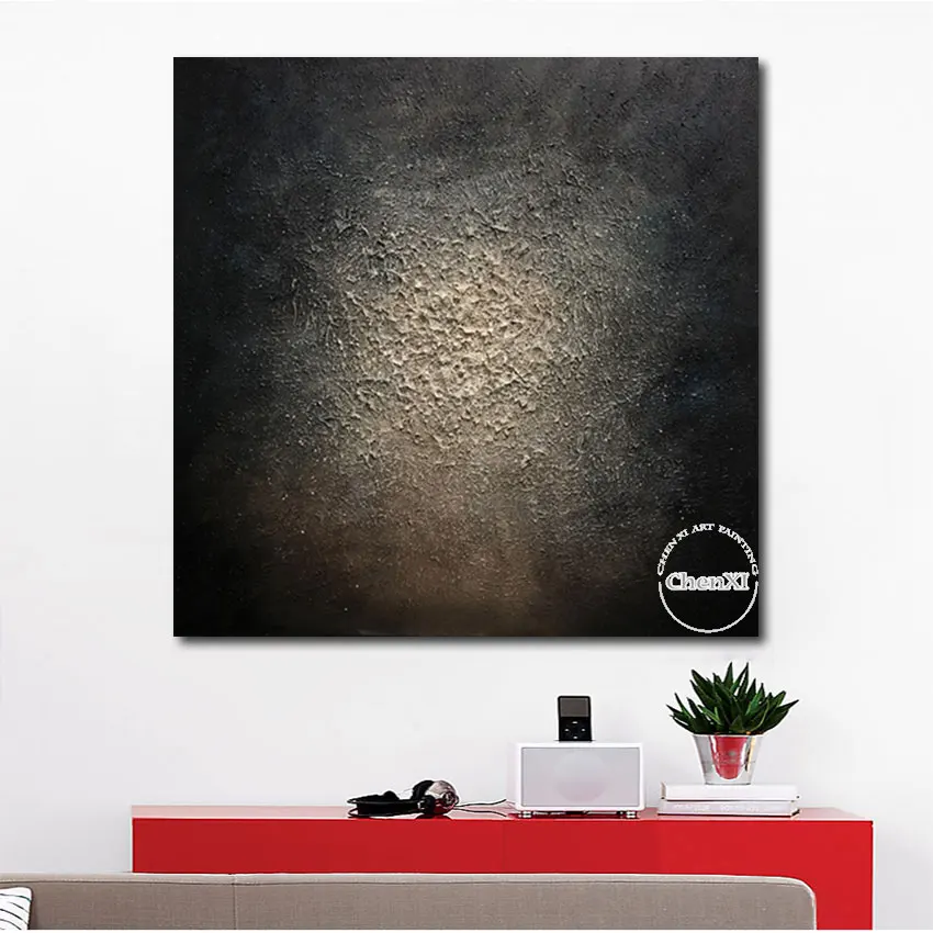 

There Was One Sliver Of Light In The Darkness Abstract Painting On Canvas, Handmade Wall Art, Restauran Decoration, No Framed