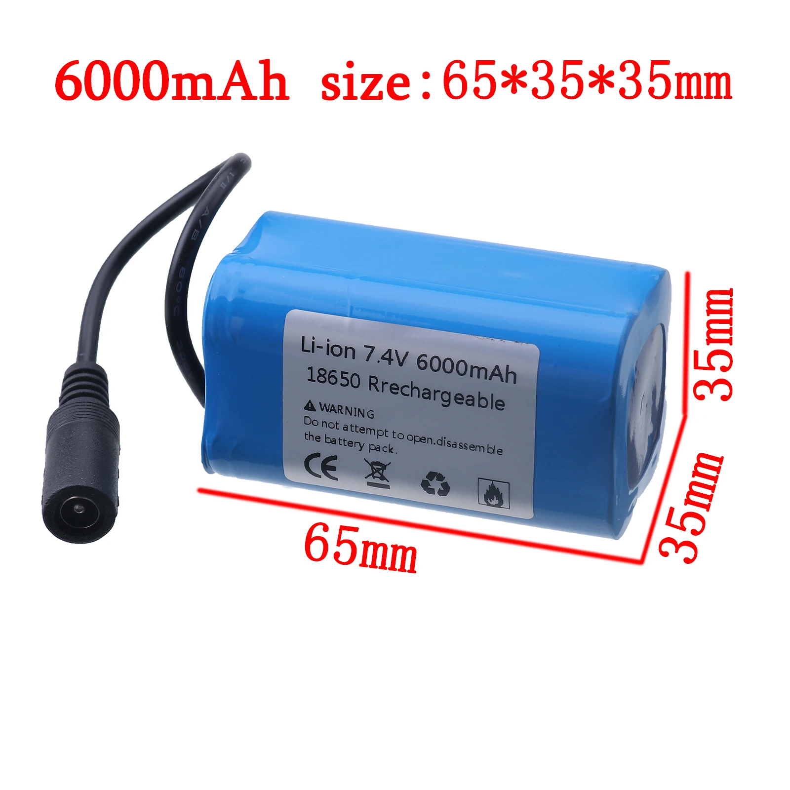 12000mAh / 6000mAh 7.4v Fishing Boats Battery for T188 T188 T888 2011-5 TH88 V007 C18 CF18 Remote Control Fishing Bait Boat Toys