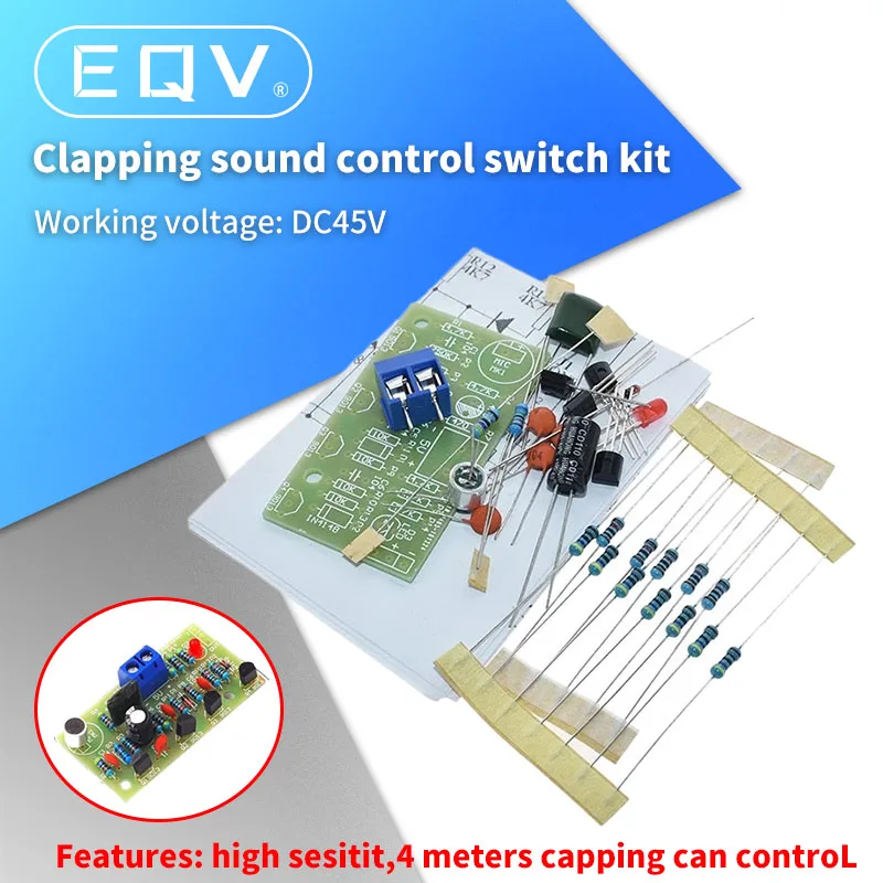 Electronic Acoustic Clap Control Switch DIY Kit Sound Sensor Electronic Circuit DIY Suit Integrated PCB Module