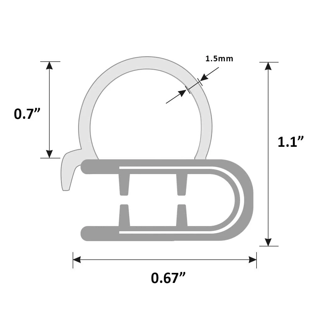 10Ft Car Rubber Seal Strip Door Trim Weatherstrip EPDM Sealing with Side PVC Bulb Dustproof Noise Insulation Auto Accessories