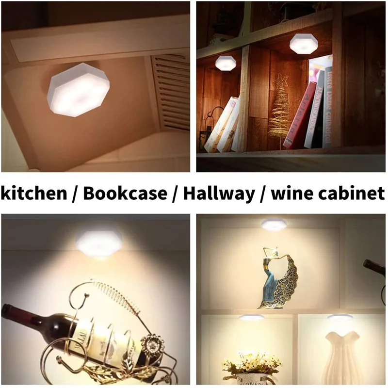 LED Night Light DIY Geometry Splicing Lamp Battery Powered and Touch Controlled LED Closet Lights with Remote For Home Party Bar