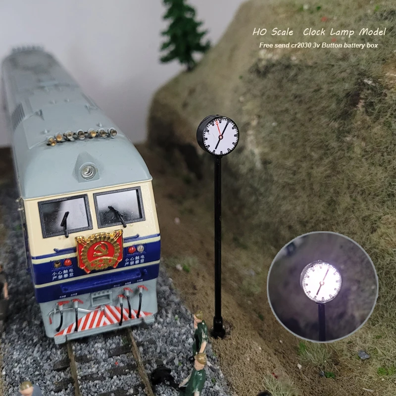 1pc/3pcs 1:87 Scale Model Lights Model Clock Lamp for Railway HO Train Platform Station Lamppost Railway Layout Diy Material