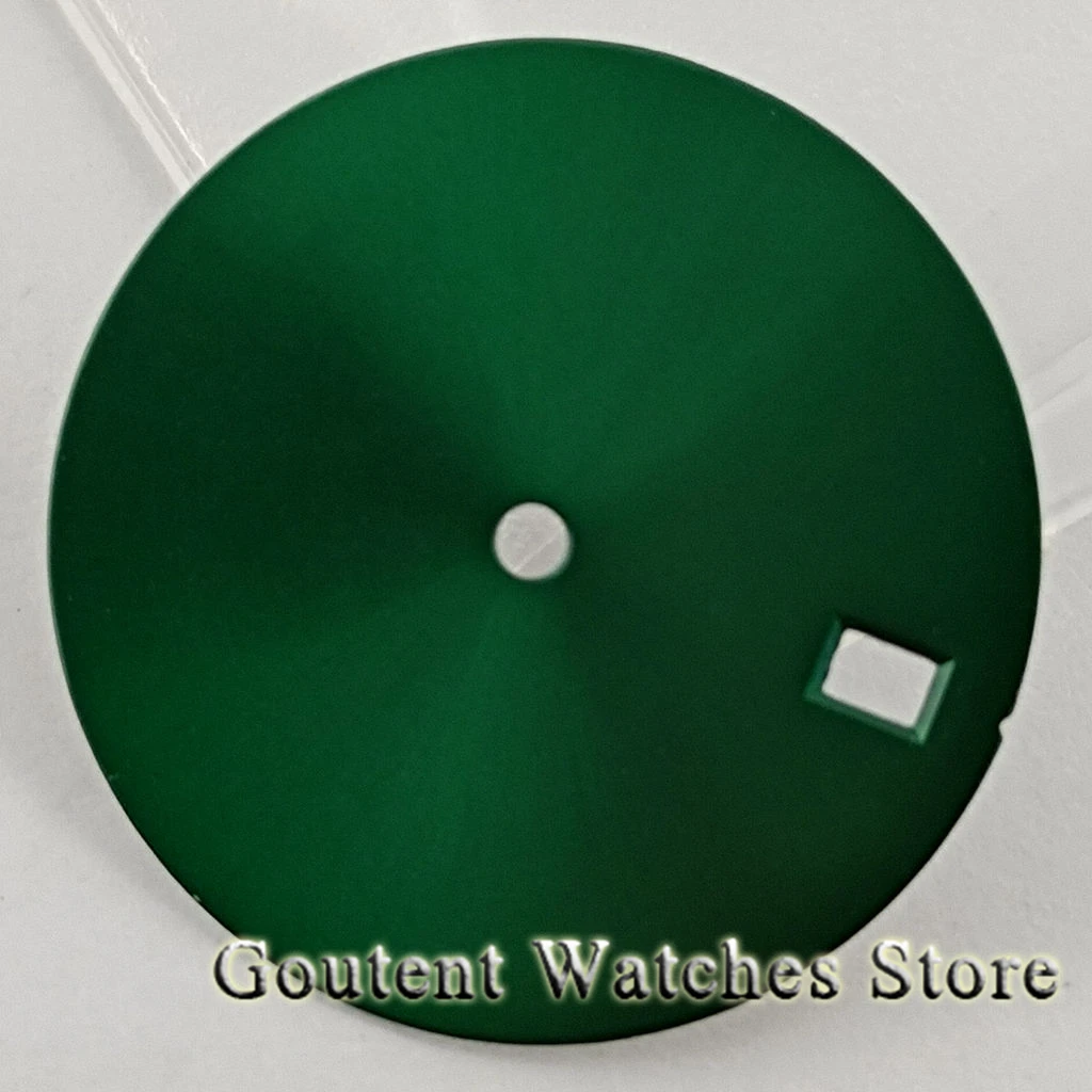 Goutent 28.5mm Black/Green/Gold Sterile Watch Dial Fit NH35 NH36 4R Movement Watch Parts