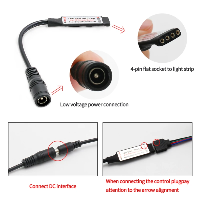 17 Kunci LED Remote Controller MINI RF Controller Wireless Hiled Bohlam LED RGB Remote untuk 2835 5050 RGB Lampu Strip